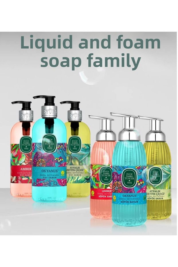 Eyüp Sabri̇ Tuncer Liquid and Foam Soap Family (Amber, Ocean, Ayvalık Olive Blossom)