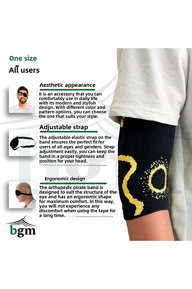 Orthopedic Eye Patch Pirate Patch Eye Cover Patch - 6