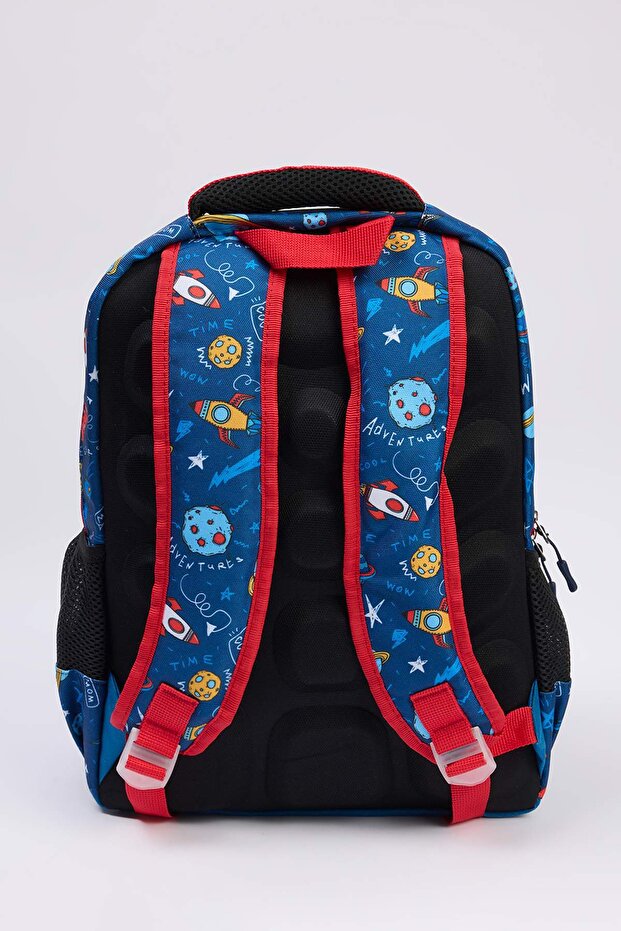 Lacivert 3'lü Erkek Çocuk Kids Yalıtımlı Beslenme Çantası Kalemlik Okul Sırt Çantası TAKAW26OI00002 - 5