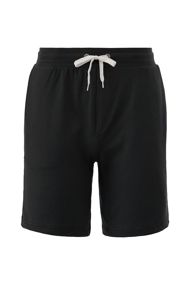 Pamuklu Erkek Siyah Casual Şort 2 Iplik Yan Cepli Bağcıklı Regular Fit Boru Paça Günlük Bermuda - 2