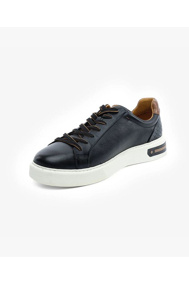 Erkek Siyah Hakiki Deri Sneaker Ayakkabı 5y1sa14811 - 3