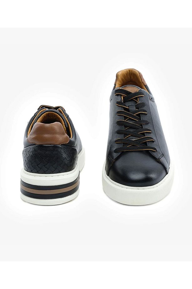Erkek Siyah Hakiki Deri Sneaker Ayakkabı 5y1sa14811 - 7