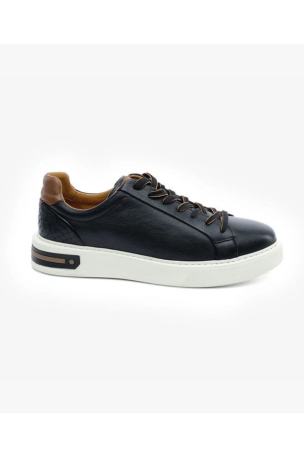 Erkek Siyah Hakiki Deri Sneaker Ayakkabı 5y1sa14811 - 1