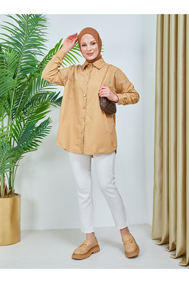 SAHRA BUTIK - تونيك بسكويت بحلقة معدنية