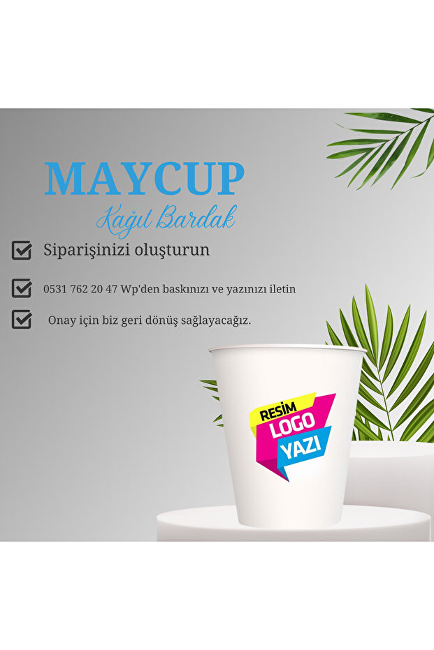 Baskılı 7 Oz Karton Bardak 500 Adet - 9