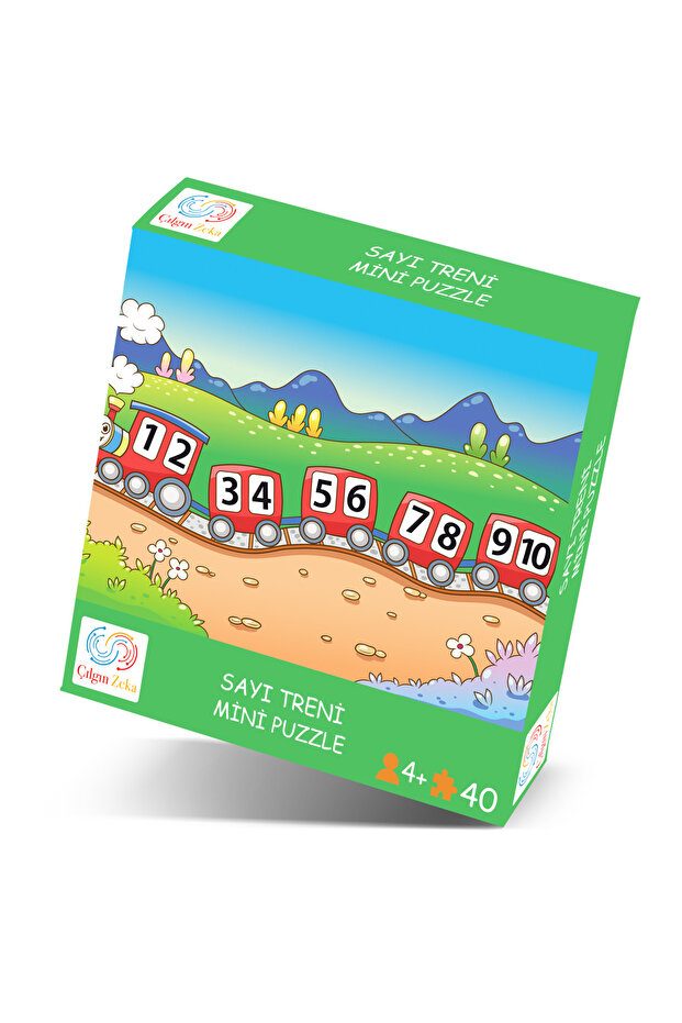 Sayı Treni Mini Puzzle 40 Parça 3-7 Yaş Çocuk Puzzle Yapboz - 3