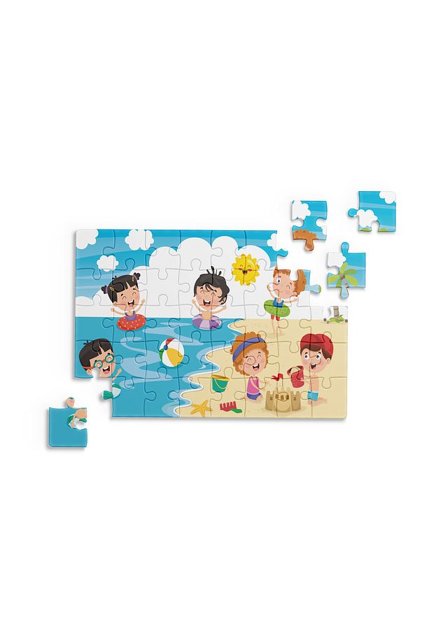 Kumdan Kale Mini Puzzle 40 Parça 3-7 Yaş Çocuk Puzzle Yapboz - 4