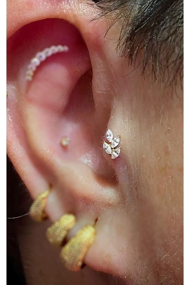 1 adet g23 titanium ( titanyum) tragus helix kıkırdak conch lobe flat uyumlu piercing - 1