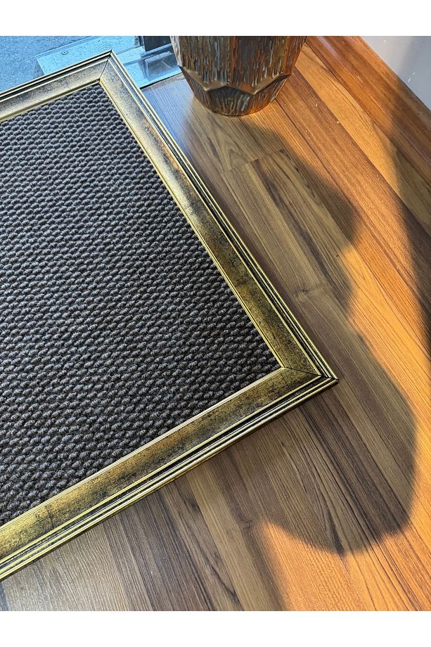 Avnagard Gold Kırılmaz Çerçeveli Kalın Halıdan Yapılmış Kapı Önü Paspas - 3