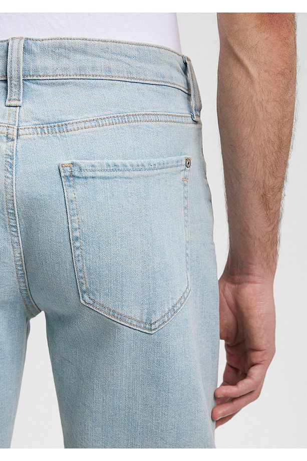 Brian Steet Puslu Açık Mavi Jean Şort 0418487144 - 8