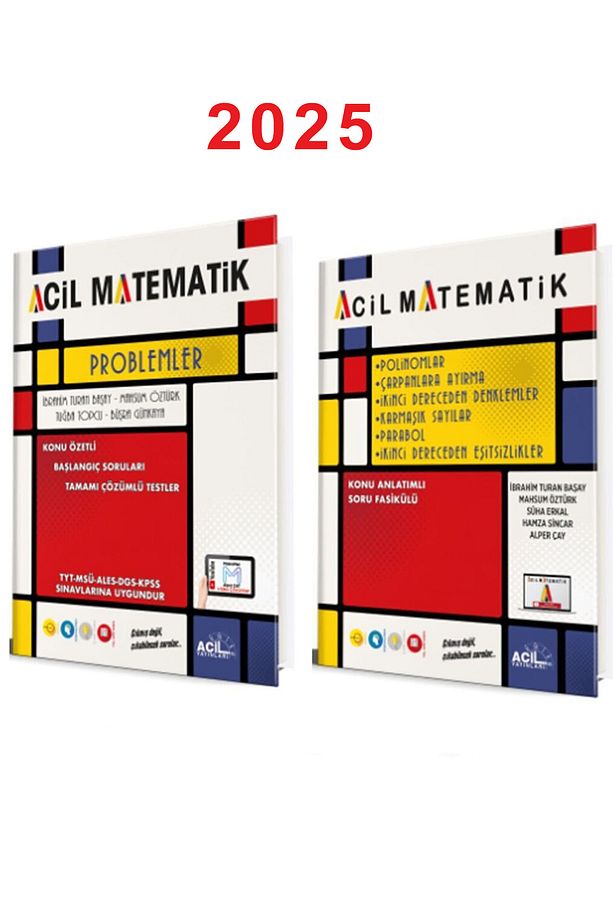 Acil Yayınları Acil Matematik Polinomlar Çarpanlara Ayırma ve Acil Problemler 2 Kitap Set - 1