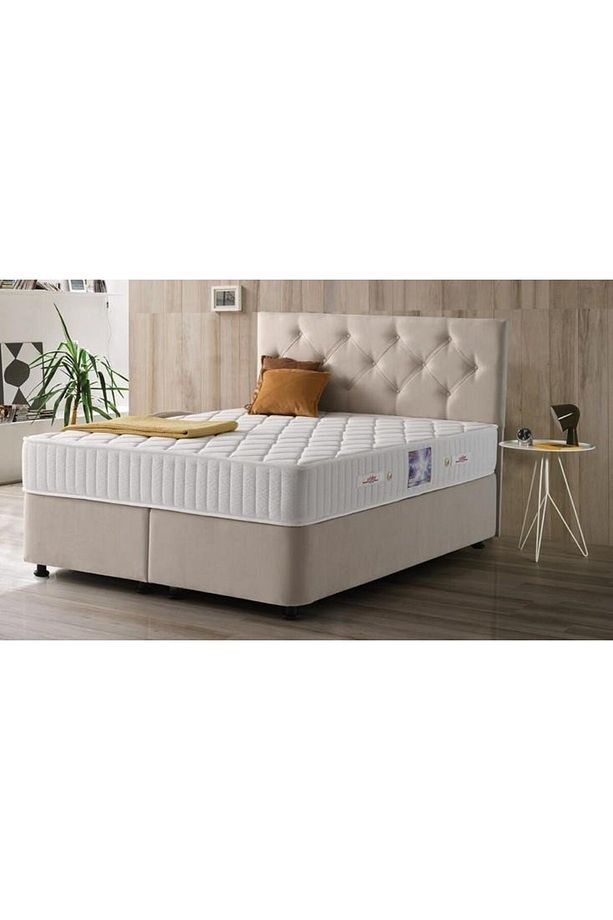Beta Full Ortopedik Anti Alerjik 24cm 90*190 Tek Kişilik Yatak- Baza Başlık Seti - 1