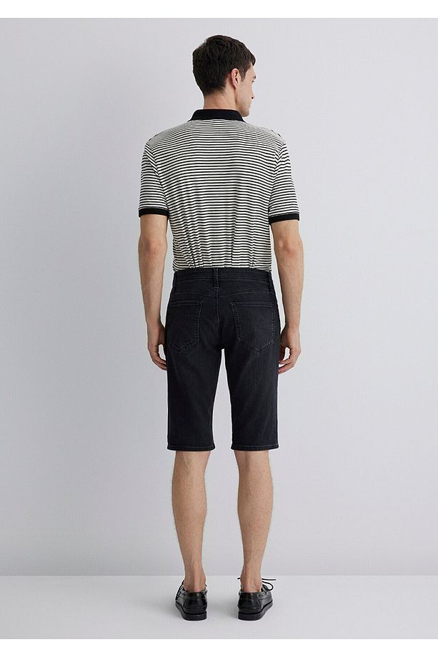 Nicholas Black Antrasit Jean Şort 0416081307 - 4