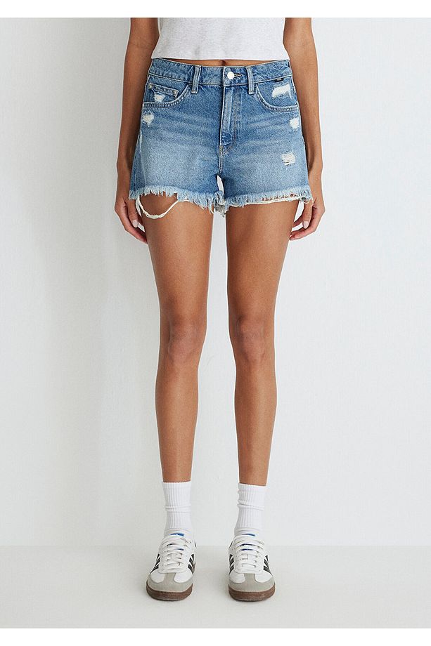 Rosie 90lar Koyu Jean Şort 1447433874 - 5