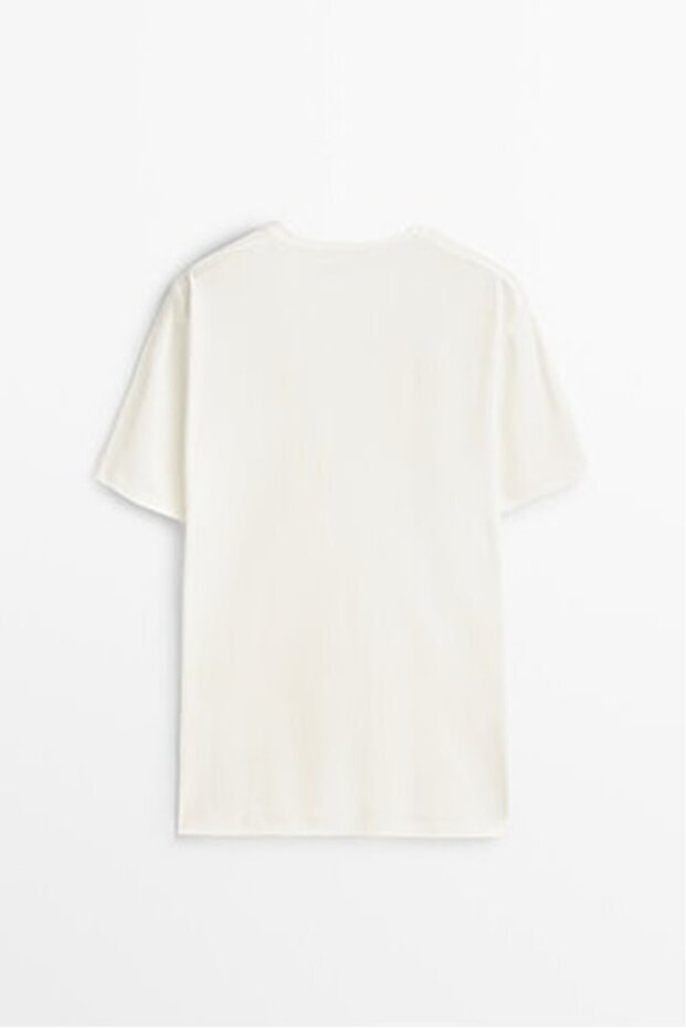 Kısa kollu merserize pamuklu t-shirt - 6