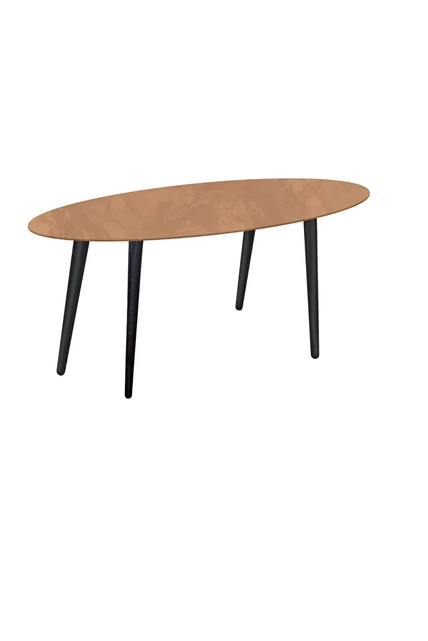 60cm Koyu Meşe, Konik Ayak Ahşap Masa Ayağı, Ahşap Ayak 4adet (APARATLAR DAHİL) - 4