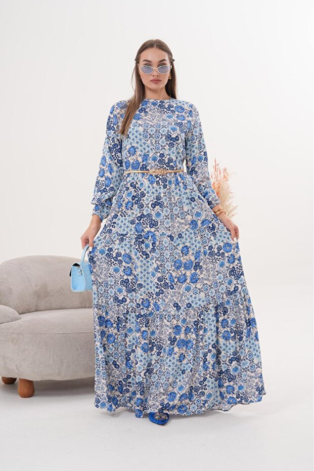 flowered viscose dress