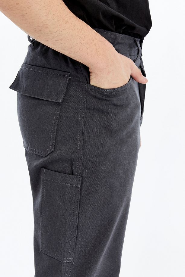 İş Pantolonu Yazlık Basic Model 2 Gri 5 Cepli - 6