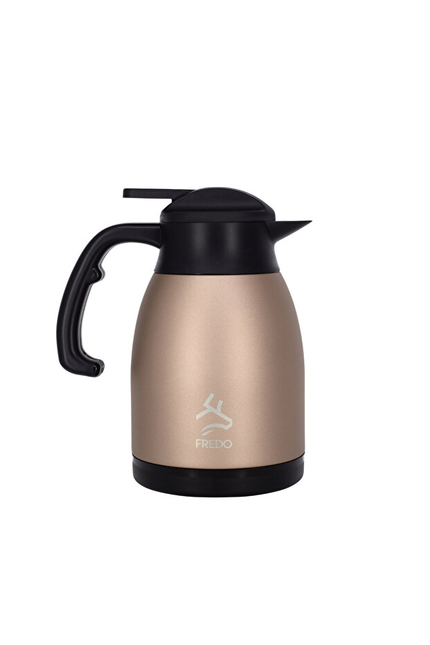 Big Therm 1.5 Lt Stainless Steel Rose Gold Tea Thermos, 24 Hours Cold, 12 Hours Warm