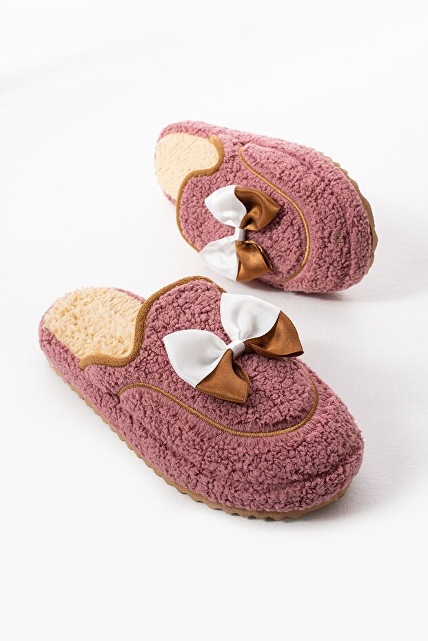 Vişne Papyon Kışlık Kadın Terlik - 8