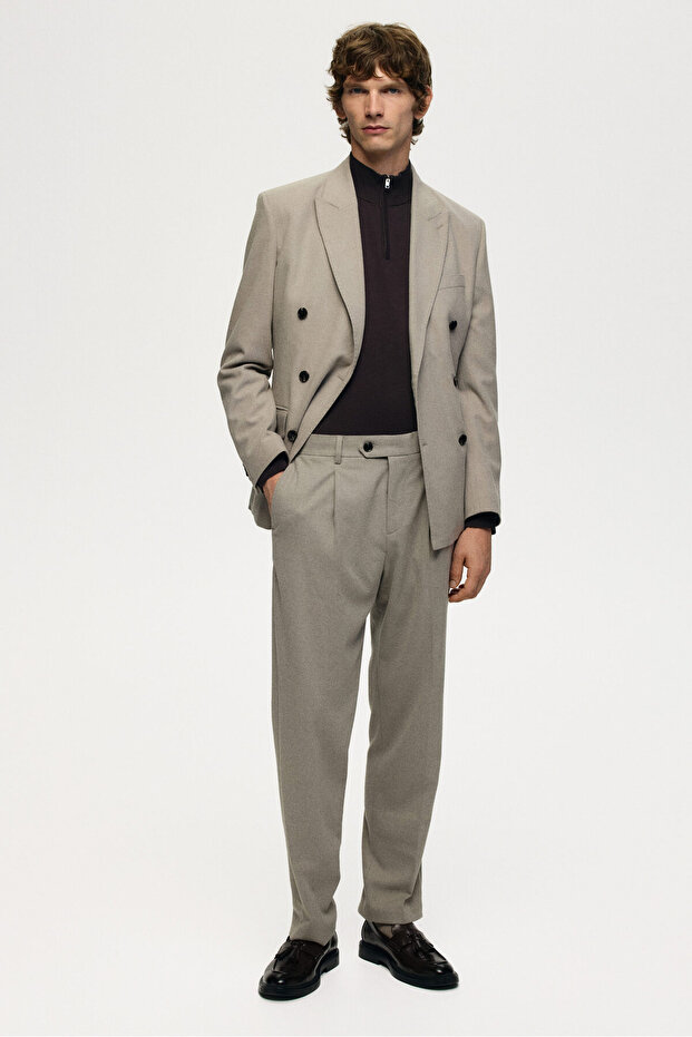 Daralan Paçalı Pantolon Regular Fit - 1