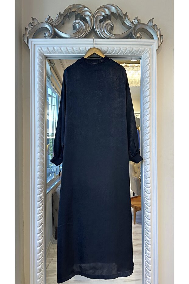 7005 Siyah Elbise - 4