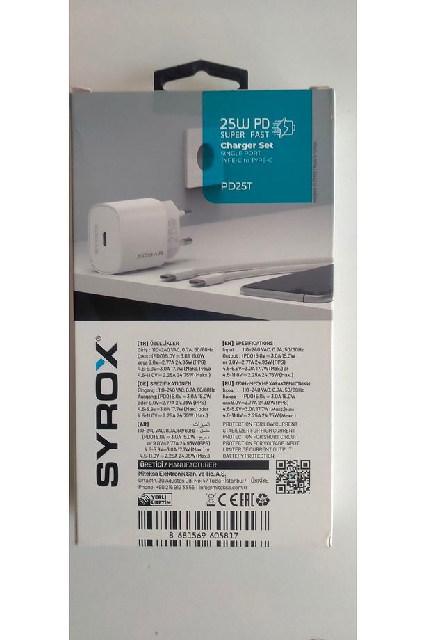 Pd25t Qc3.0 Pd 25w Hızlı Şarj Aleti Type-c To Type-c Kablo Set Beyaz - 4