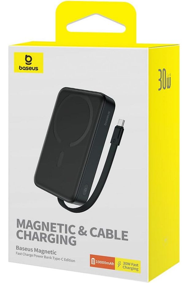 Magsafe Mini Type-C Kablolu Wireless Powerbank 10.000 mAh 30W, Siyah - 5