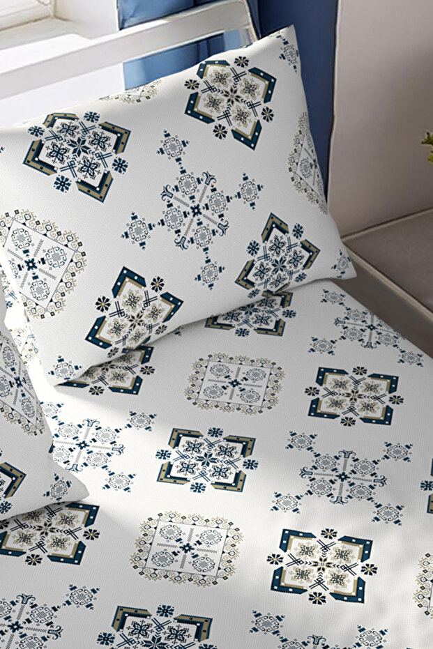 Crystal Patterned Elastic Sheet Set - Single/Double/Queen Size - 4