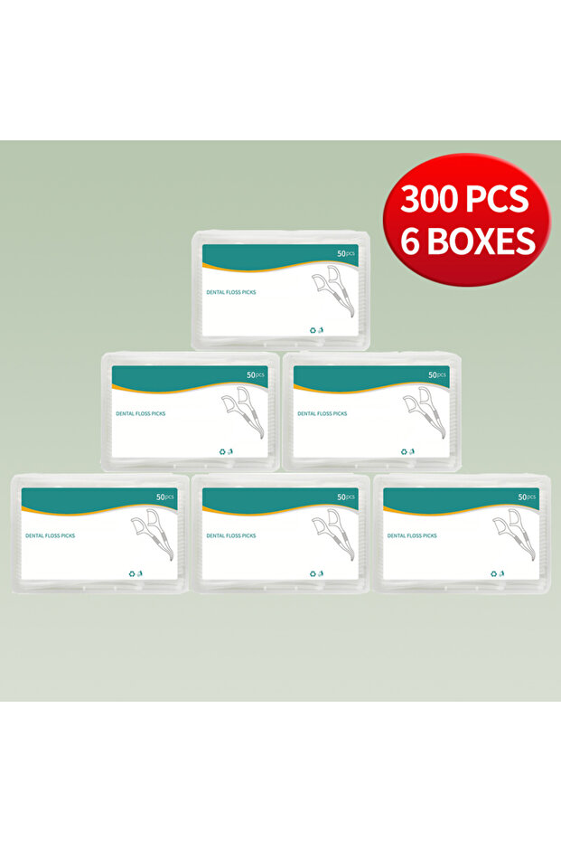 6 boxes for 300PCS 1000/600/300/150PCS - Ultra fine dental floss stick - Clean the gaps between teet