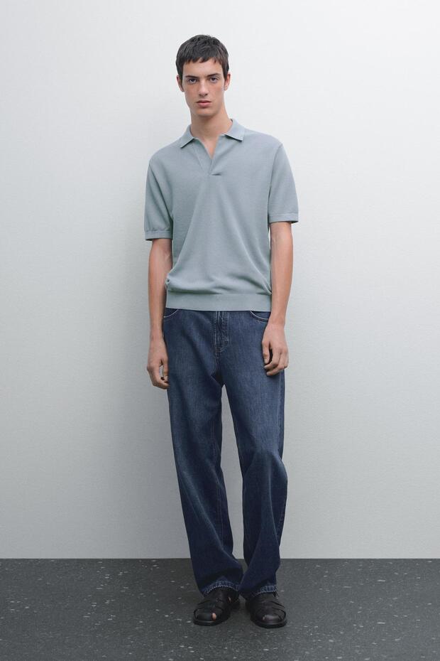 Triko V yaka polo t-shirt - 1