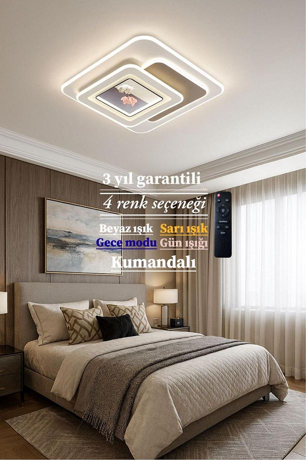 Avize Tasarım Kız Çocuk Çiçekli Şık Ledli Avize - 4