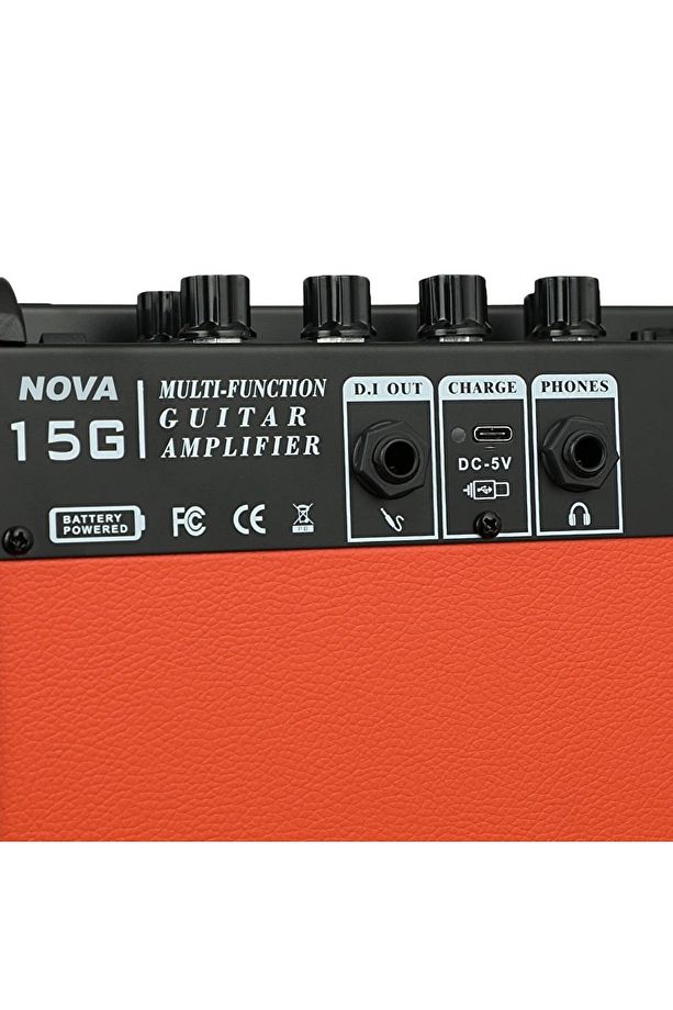 Nova-15g-or 15w Şarjlı Gitar Amfisi - 24 Cm Adaptör - 6