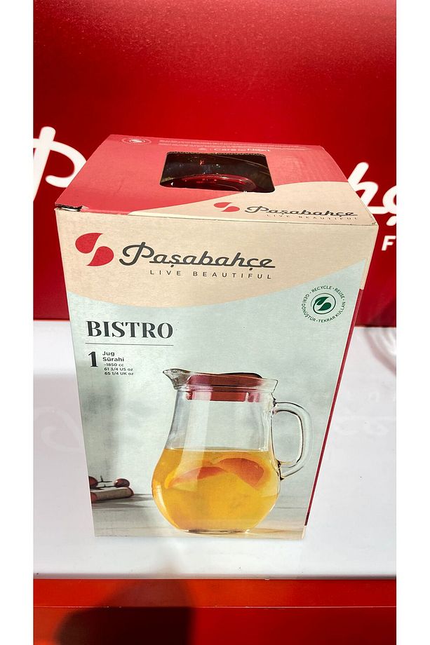 Bıstro Kırmız Kapaklı Jug Sürahi 1850 Cc Orjin. Kutuludur - 1