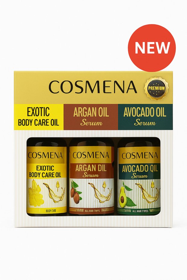 3 Pack Hair, Face and Body Serum (Exotic, Argan, Avocado) 3*30 ml