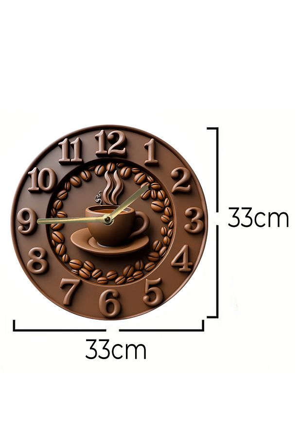 Minimal Coffee – Kahve Çekirdekli MDF Duvar Saati | Sessiz Mekanizma sdw226 - 5