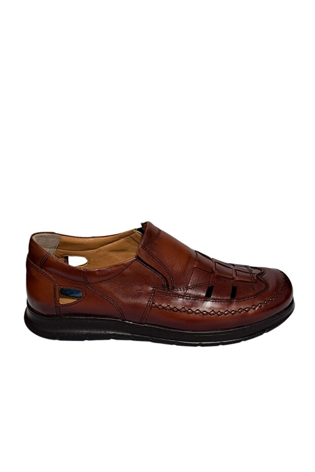 Tan Leather Men's Lightweight Summer Sandals Shoes