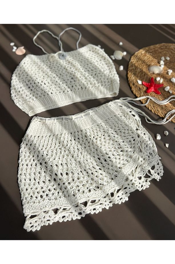 El Yapımı Örgü Bikini Seti - Doğal Şıklık ve Zarafet - 2