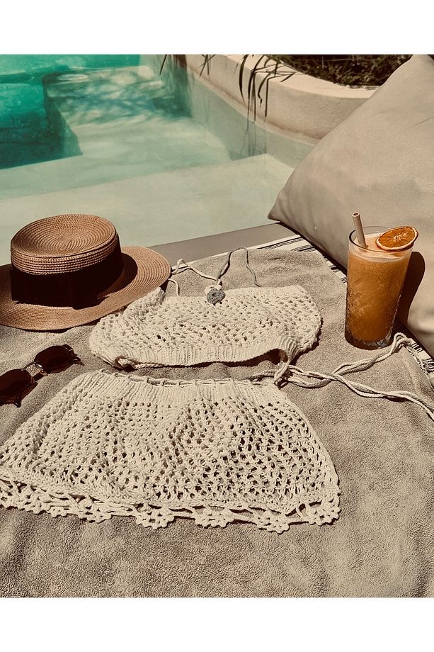 El Yapımı Örgü Bikini Seti - Doğal Şıklık ve Zarafet - 1