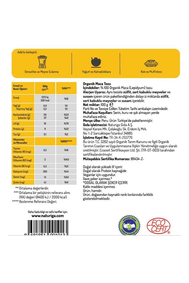 Organik Maca Tozu 100gr - 2