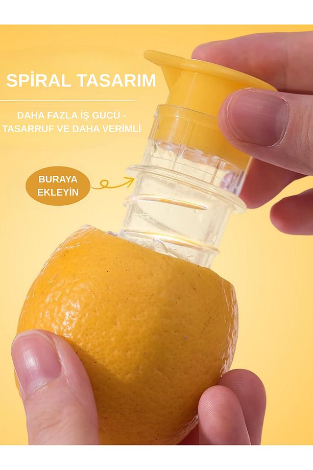 2'li Limon Sıkacağı BPA İçermeyen Kapaklı Meyve Sıkacağı Kokteyller ve İçecekler için Limon Sıkma - 6
