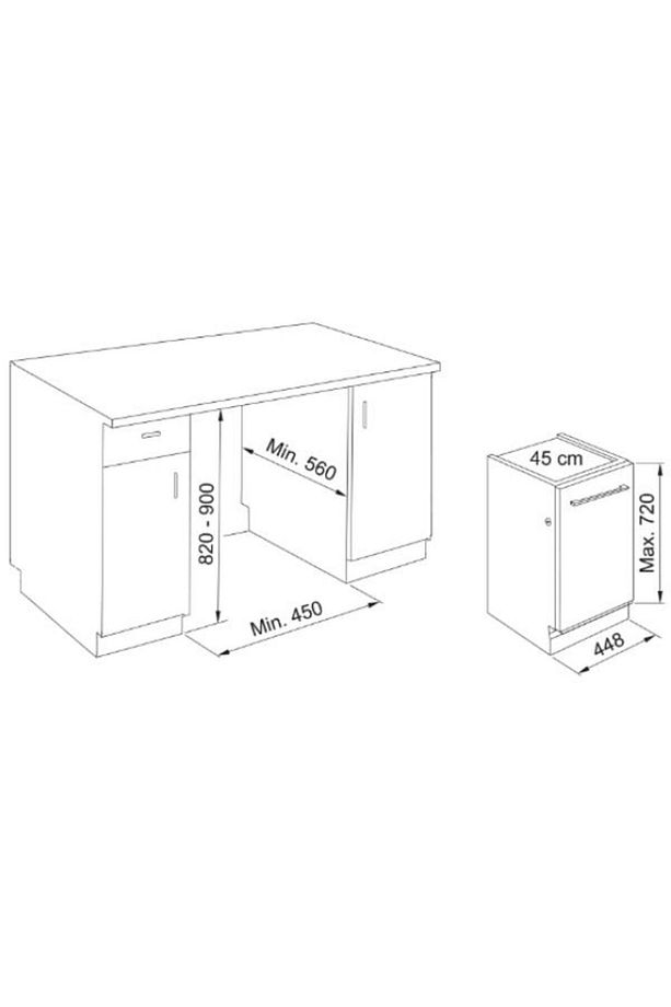 Fdw 4510 E8p E 10 Kişilik Ankastre Bulaşık Makinesi - 3