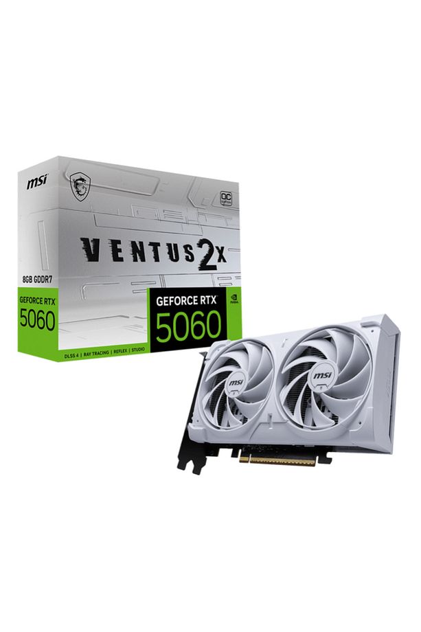 Geforce Rtx 5060 8g Ventus 2x Oc White Gddr7 128bit Dx12 Gaming (OYUNCU) Ekran Kartı - 1