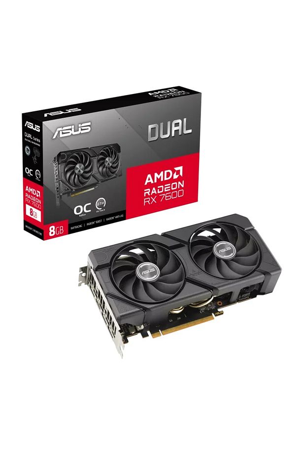 Dual Radeon Rx 7600 Oc Evo Dual-rx7600-o8g-evo 8g Gddr6 128bit Dx12 Gaming (OYUNCU) Ekran Kartı - 1