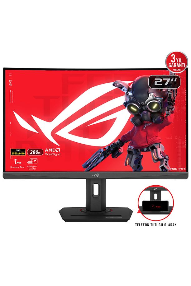 Rog Strix Xg27wcms 27" 280hz 1ms Qhd Adaptive-sync Va Gaming (OYUNCU) Monitör - 1