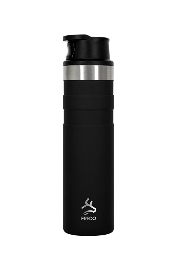 Comfort Therm Stainless Steel Black Thermos Cup, Mug 600ml