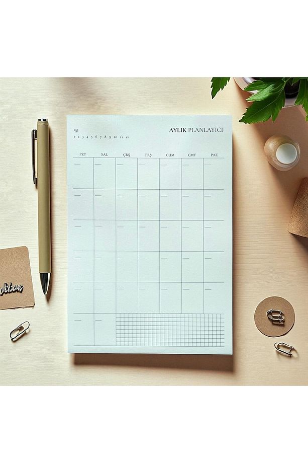 Tarihsiz Masaüstü Planlayıcı Set, 10 Çeşit, Kullan-at Planner - Aylık Planlayıcı - 1