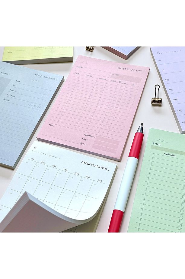 Tarihsiz Masaüstü Planlayıcı Set, 10 Çeşit, Kullan-at Planner - Hedef Planlar - 4