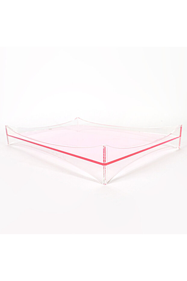 Luxury Clear Acrylic Serving Tray In A Rectangular Shape With High Purity - Size 65 X 45 X 6 Cm,