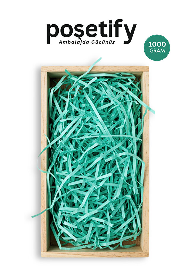 Premium Crinkle Paper Filler – 1000 Gr | Green | Aesthetic Packaging | Protective Wrapping Paper
